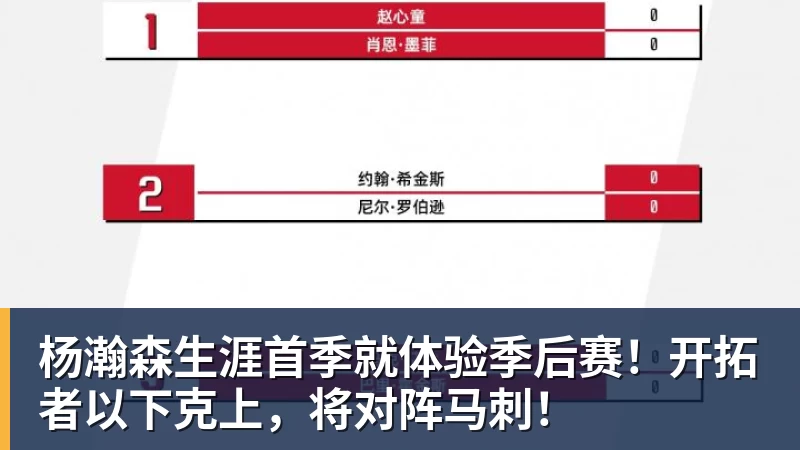 开云app官方在线入口杨瀚森生涯首季就体验季后赛！开拓者以下克上，将对阵马刺！